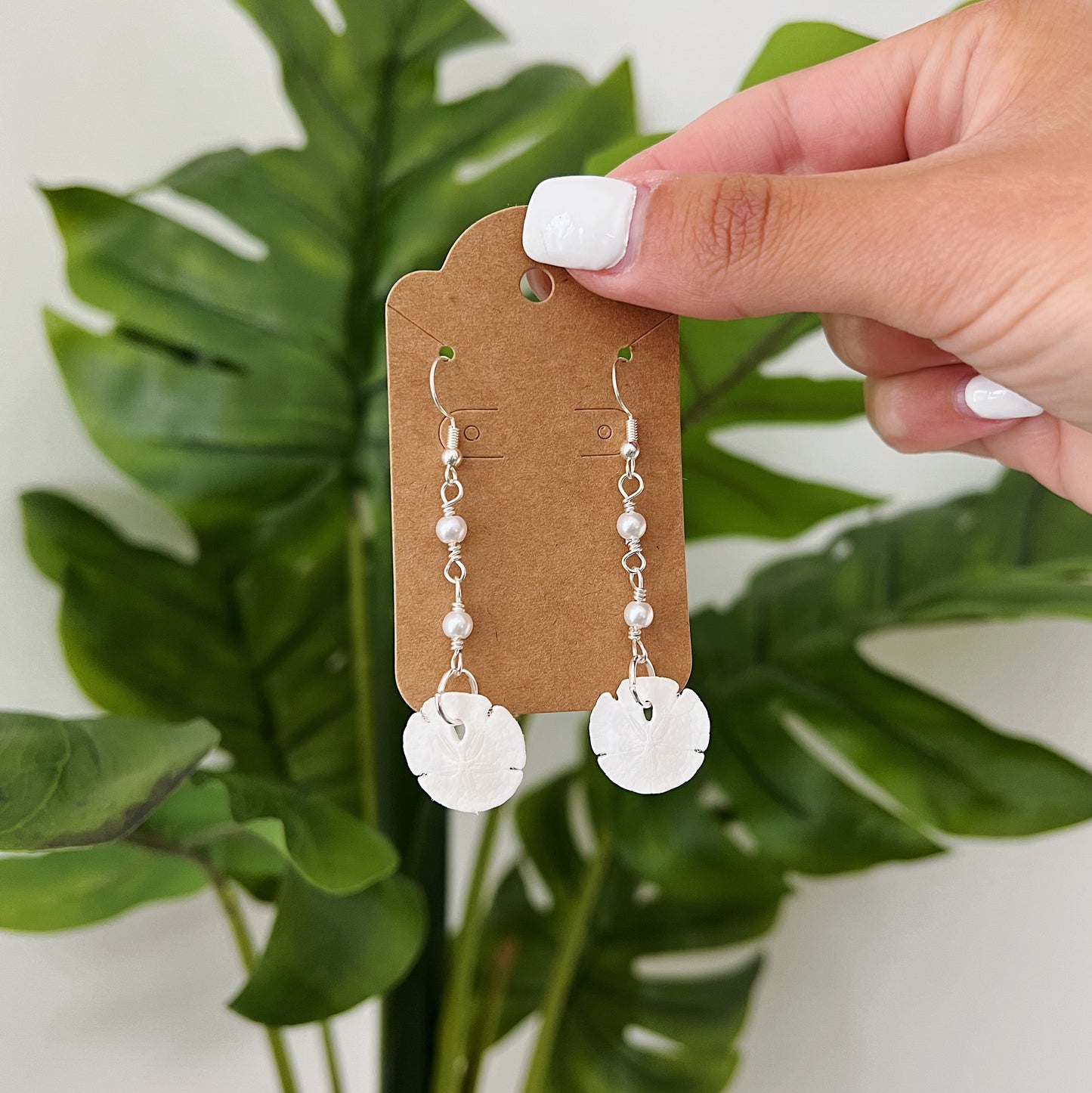 Pearl Sand Dollar Earrings