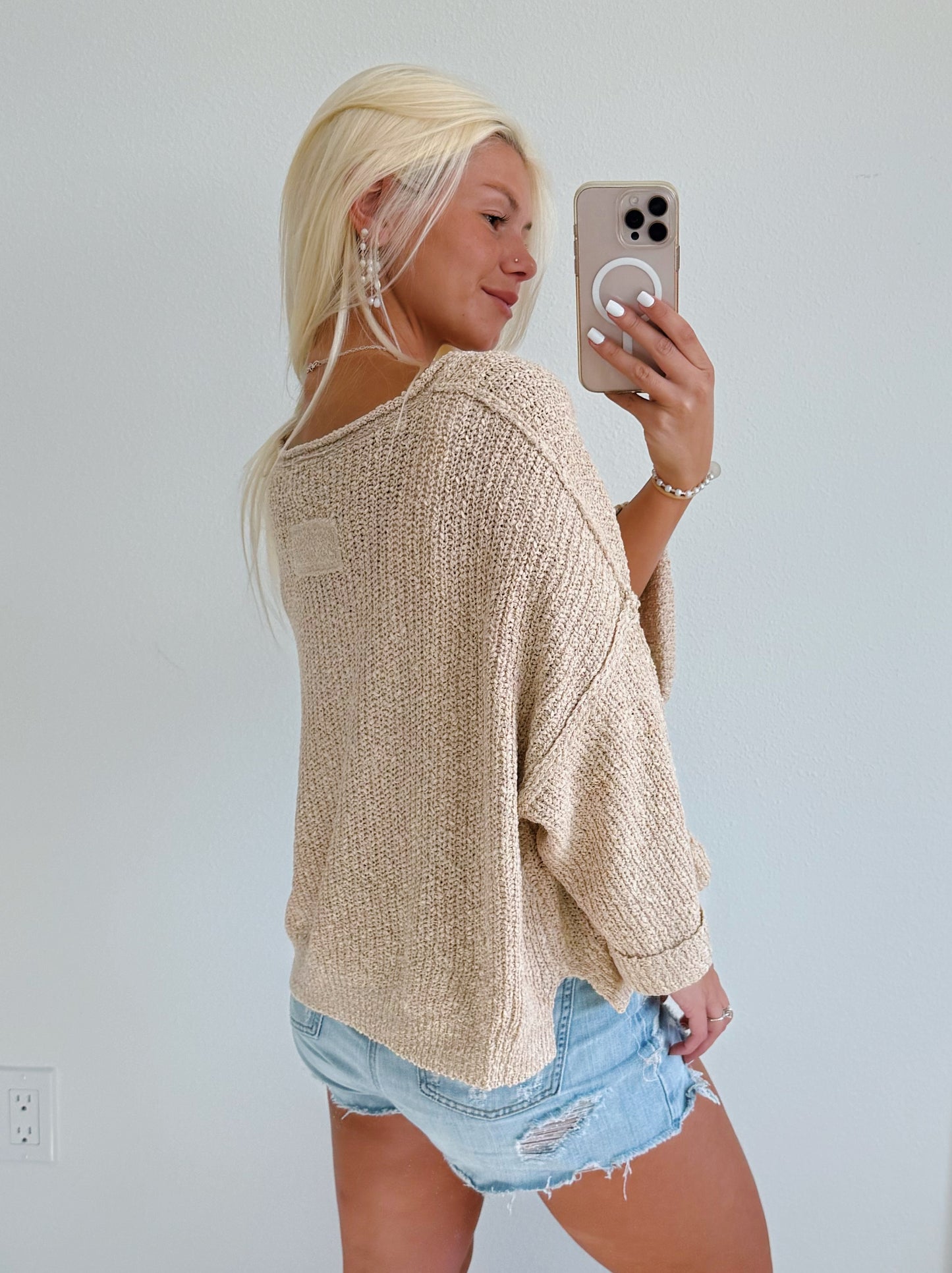 Coastal Breeze Lightweight Knit Pullover