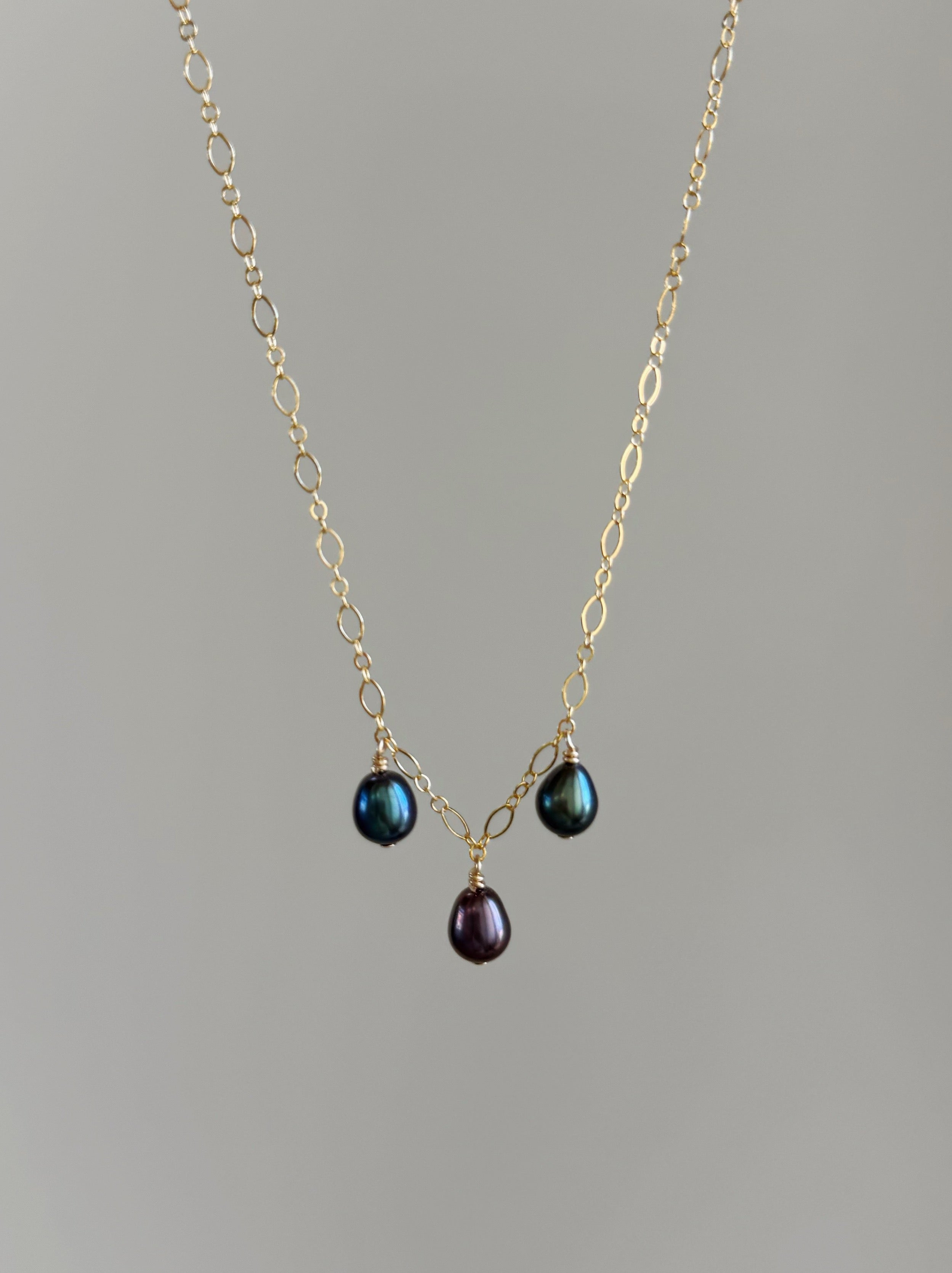Gold Filled Fancy Chain Tahitian Peacock Pearl Necklace – Earthysammyy ...