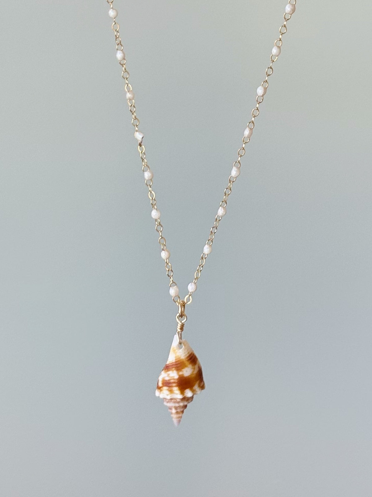 Gold Filled Spiral Conch Necklace