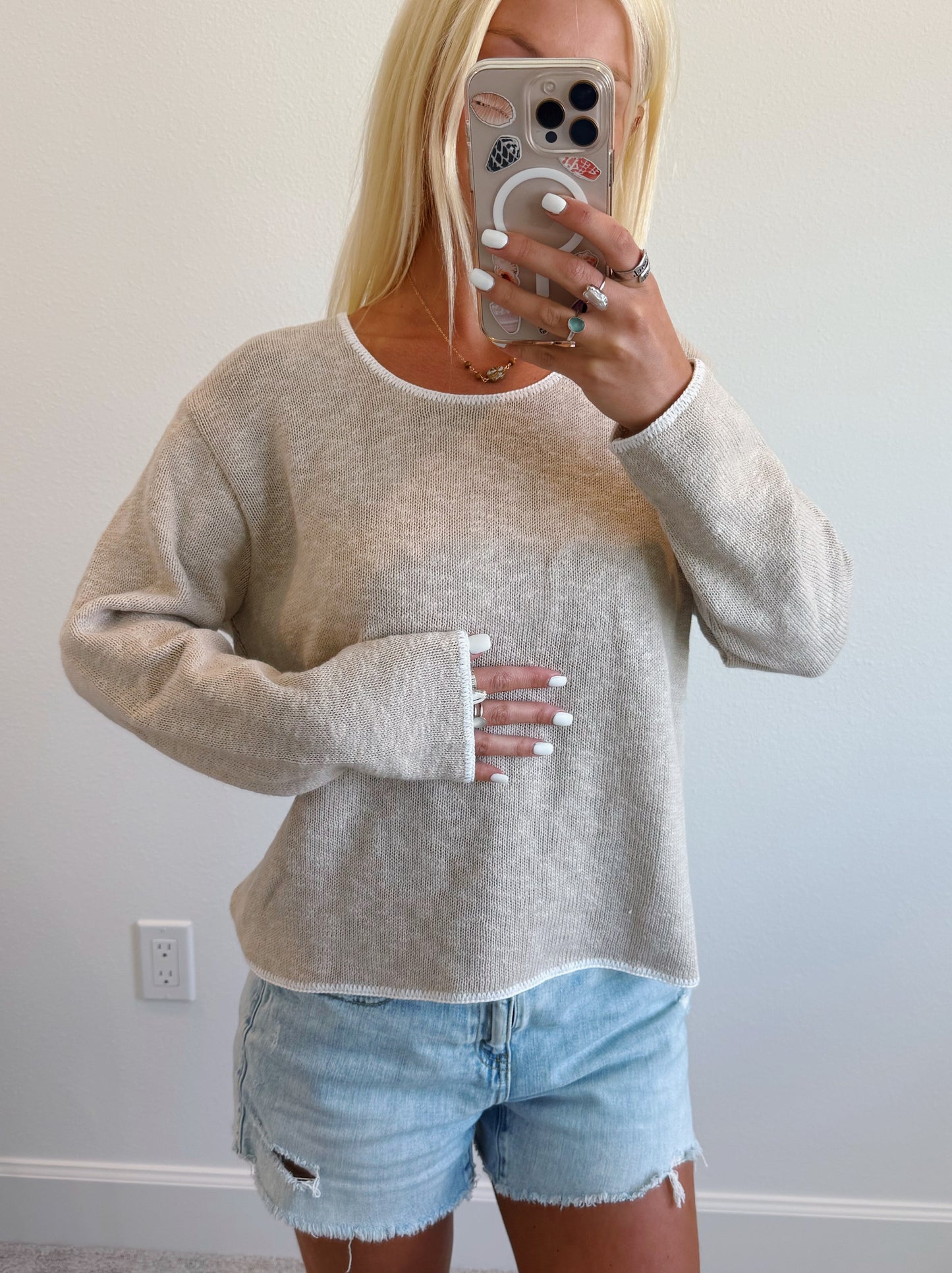 Contrast Stitch Sweater