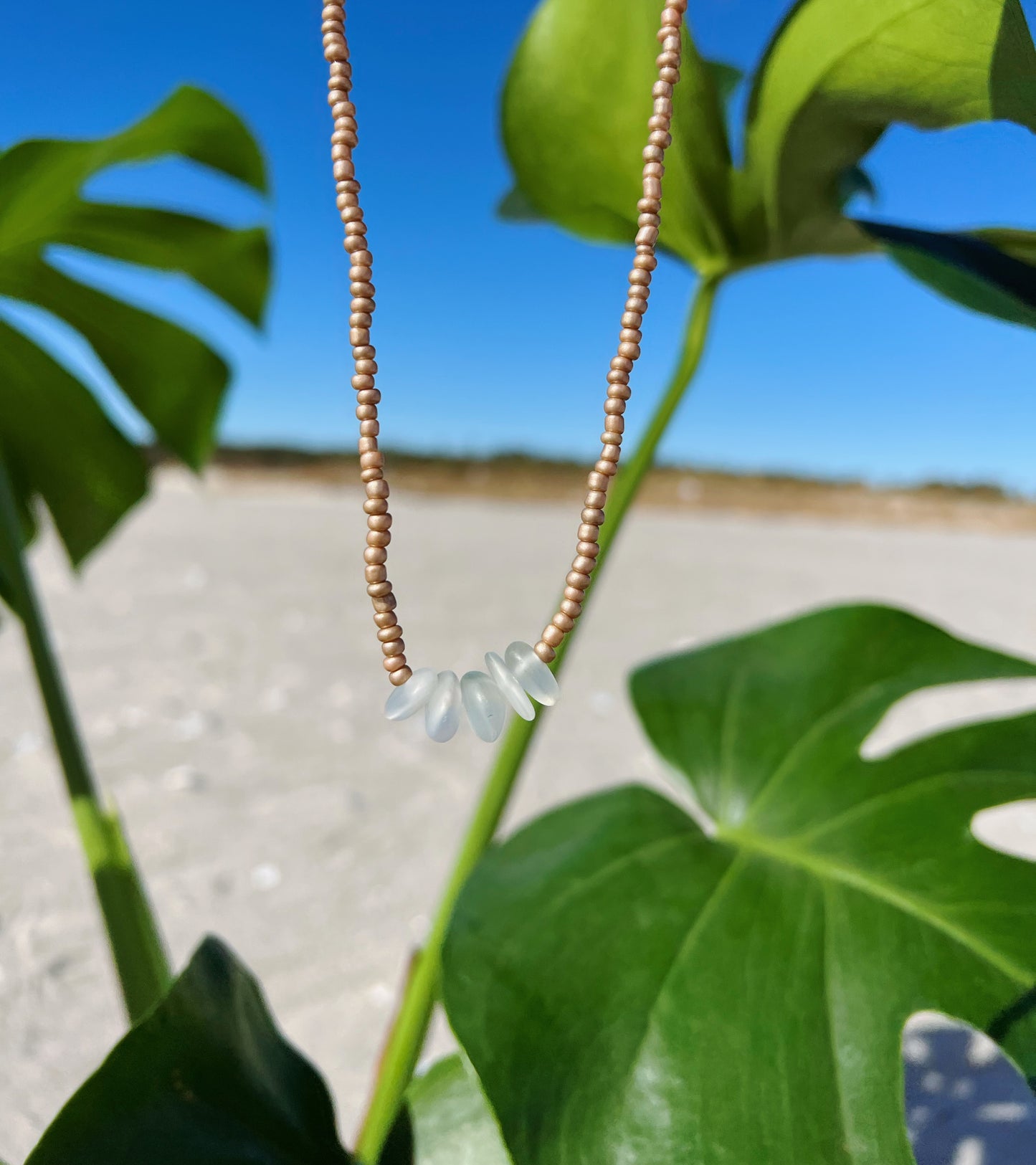 Clear Sea Glass Choker