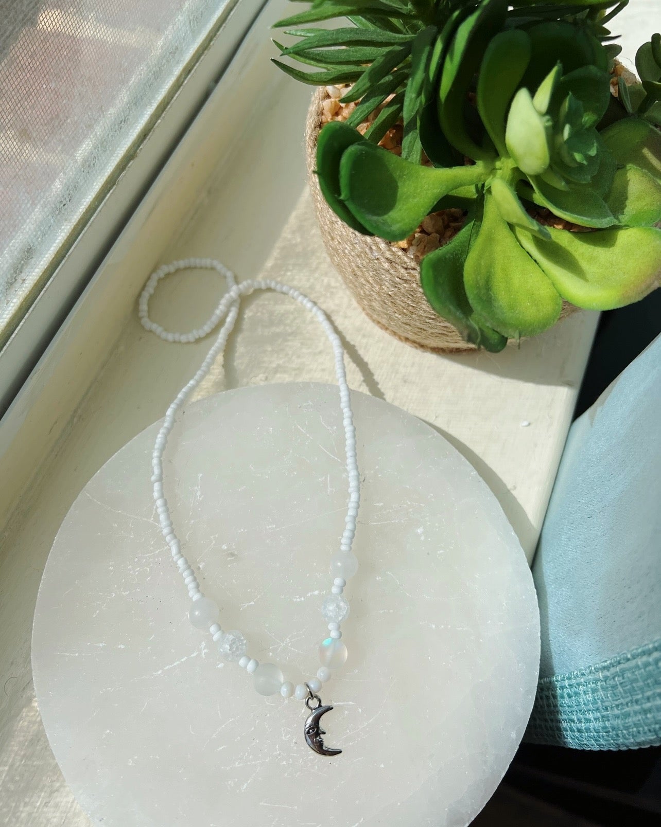 Moonstone & Quartz Necklace