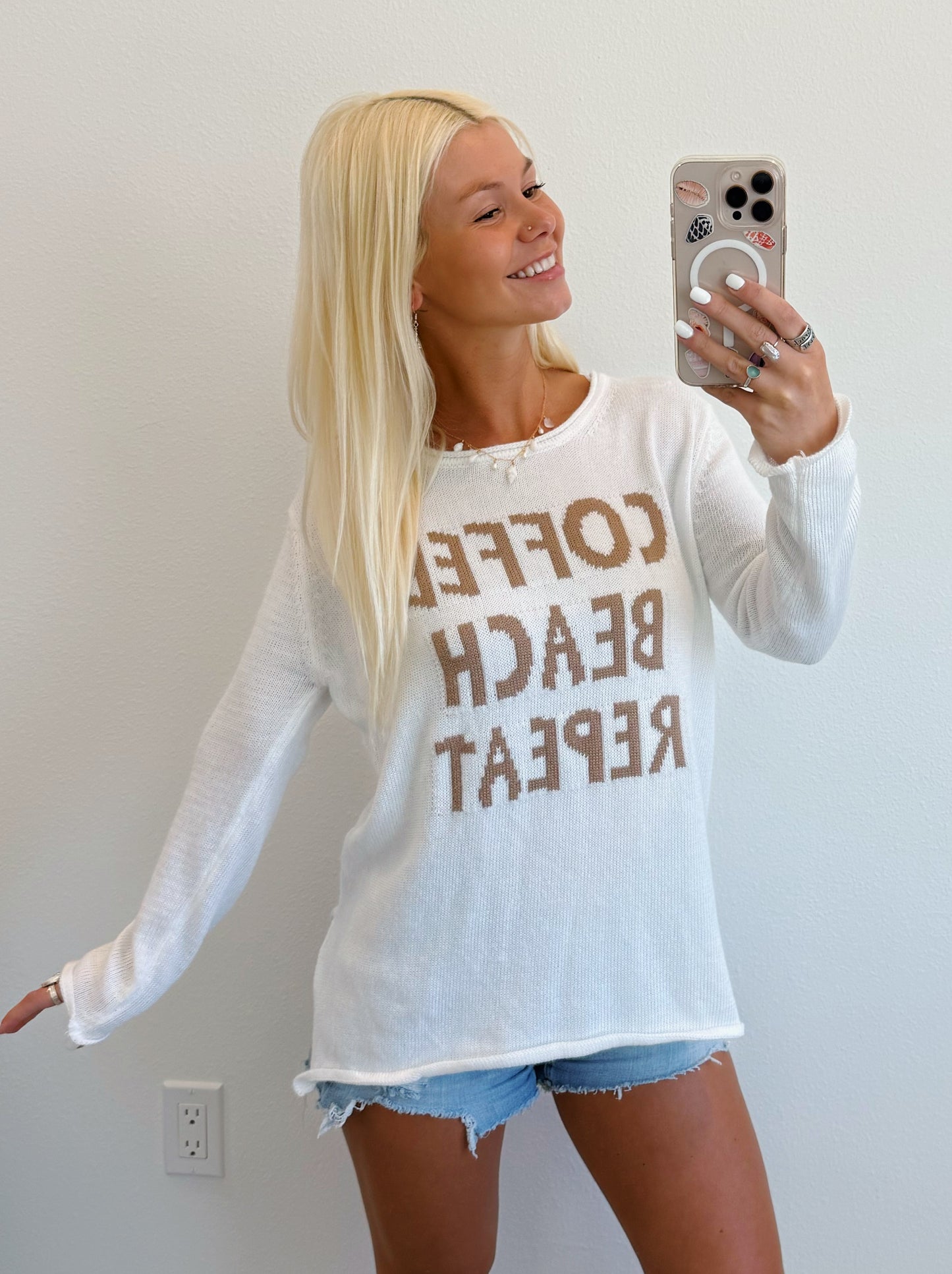 Coffee Beach Repeat Lightweight Sweater
