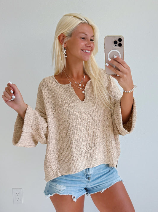 Coastal Breeze Lightweight Knit Pullover