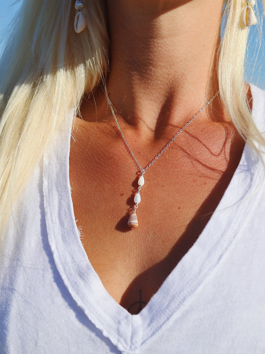 Sterling Silver Teardrop Cone Shell Necklace
