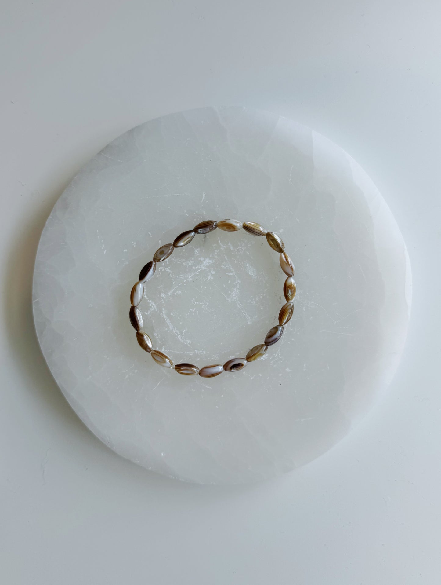 Brown & Beige Shell Beaded Bracelet