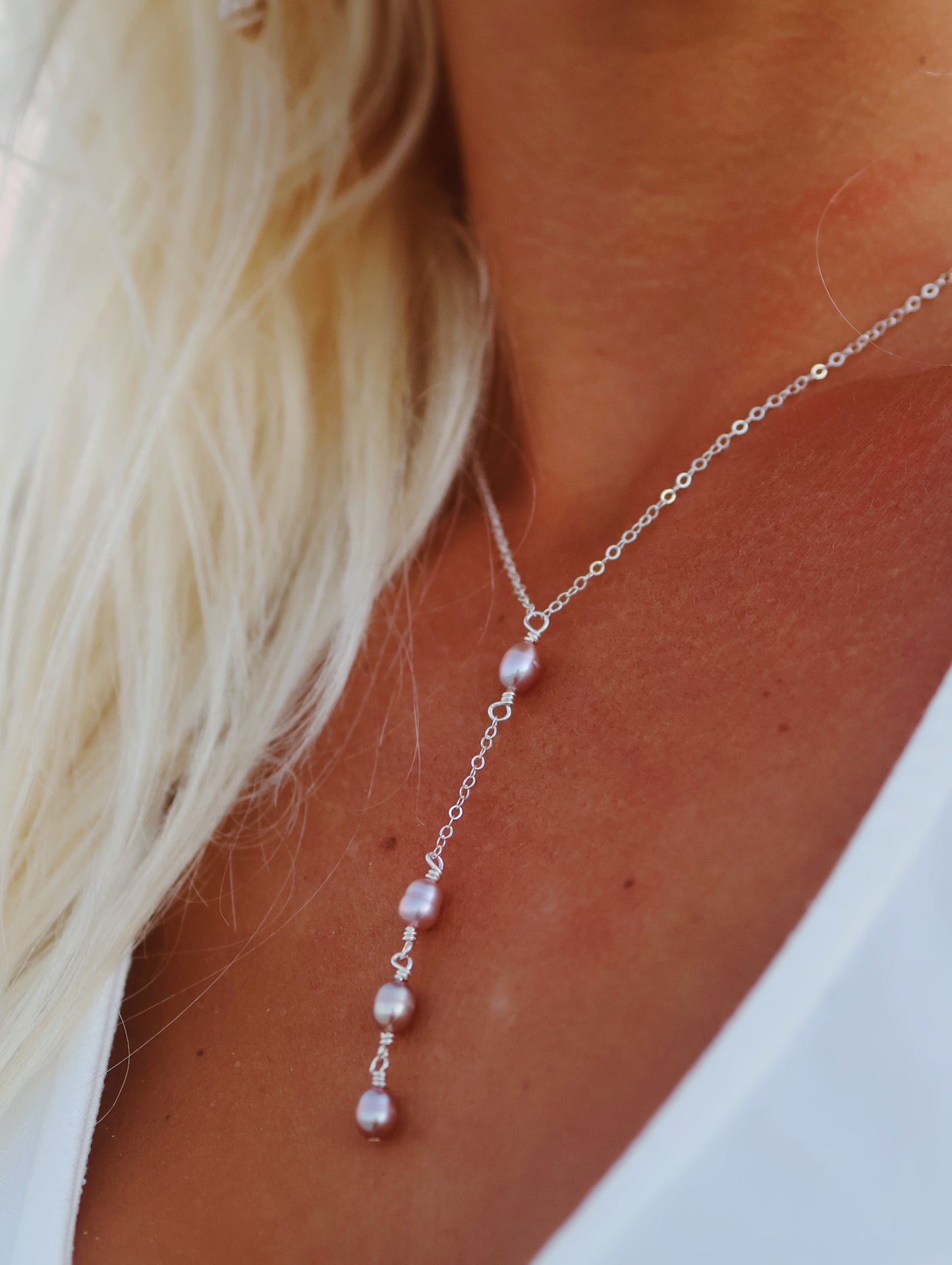 Sterling Silver Ocean Goddess Pearl Necklace