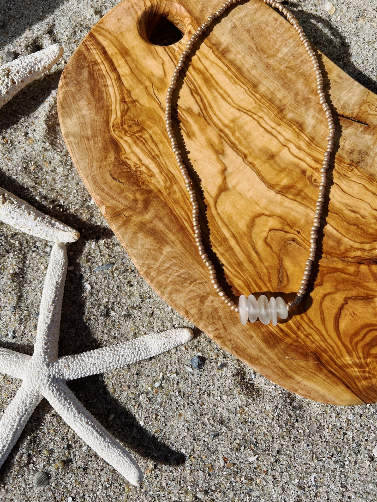 Clear Sea Glass Choker