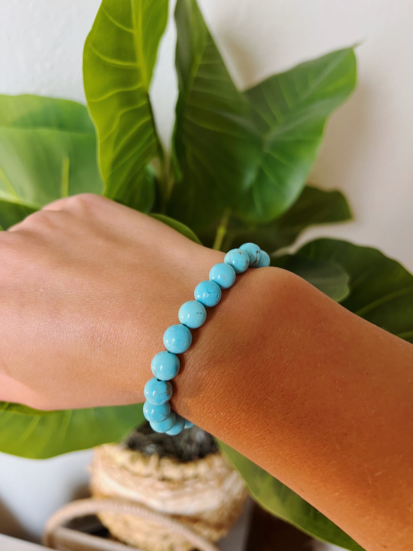 8mm Turquoise Gemstone Bracelet