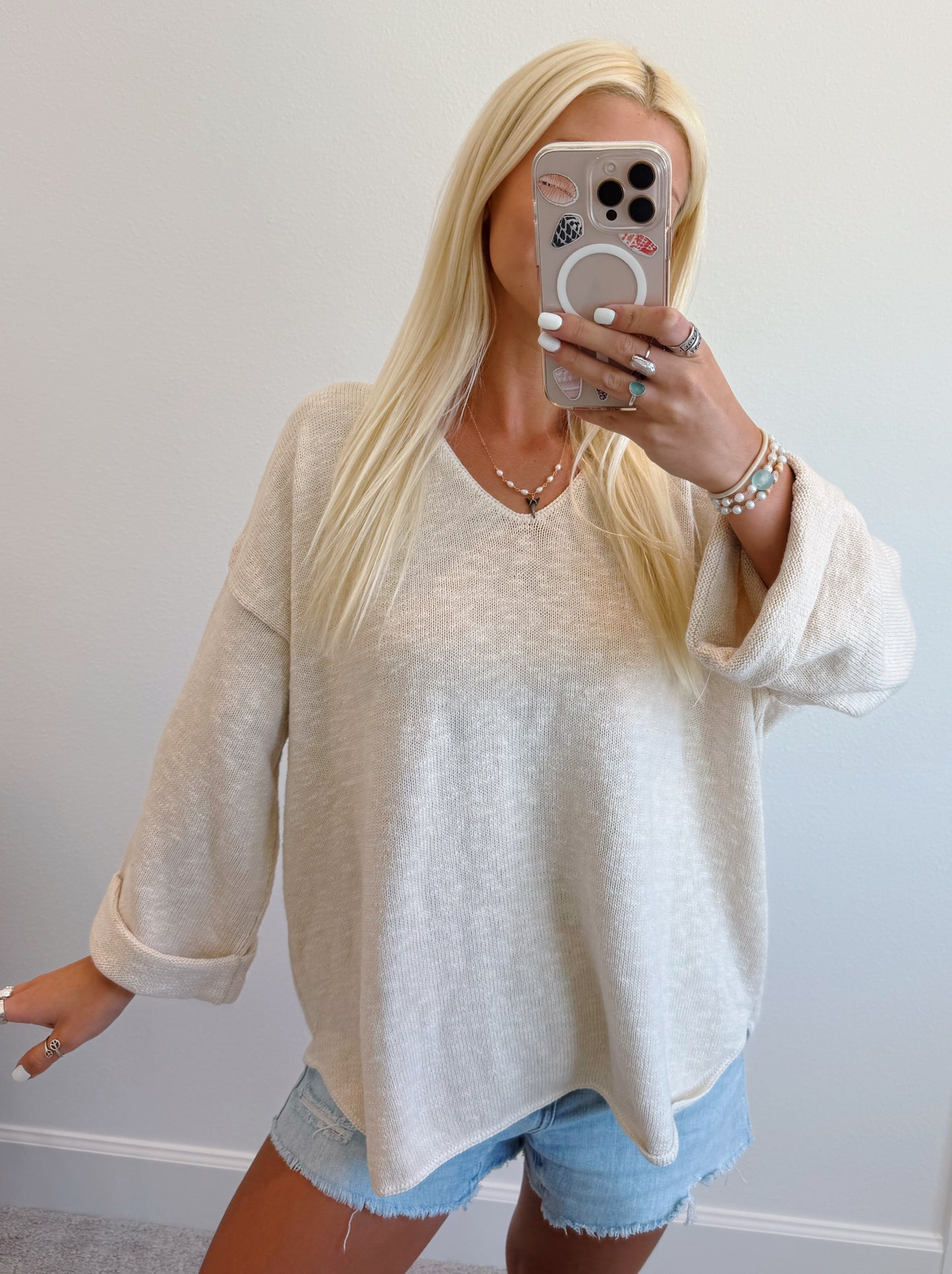 Oversized V Neck Sweater