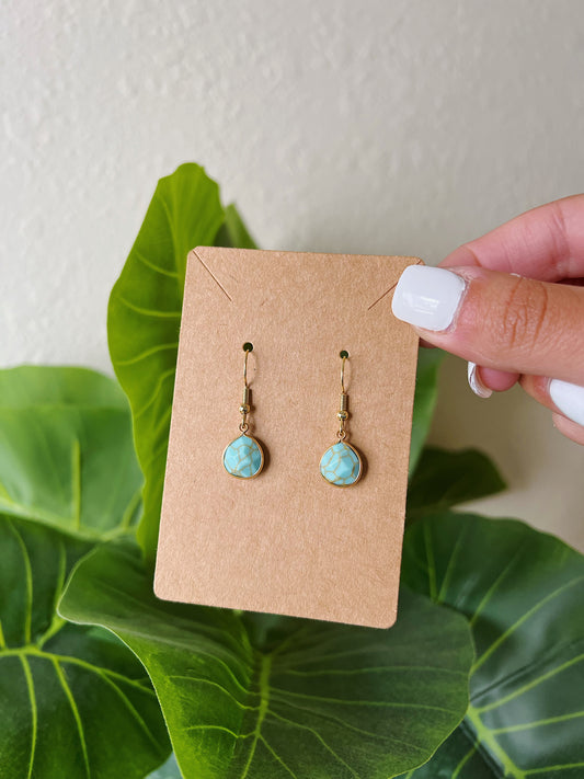 Turquoise Gold Earrings