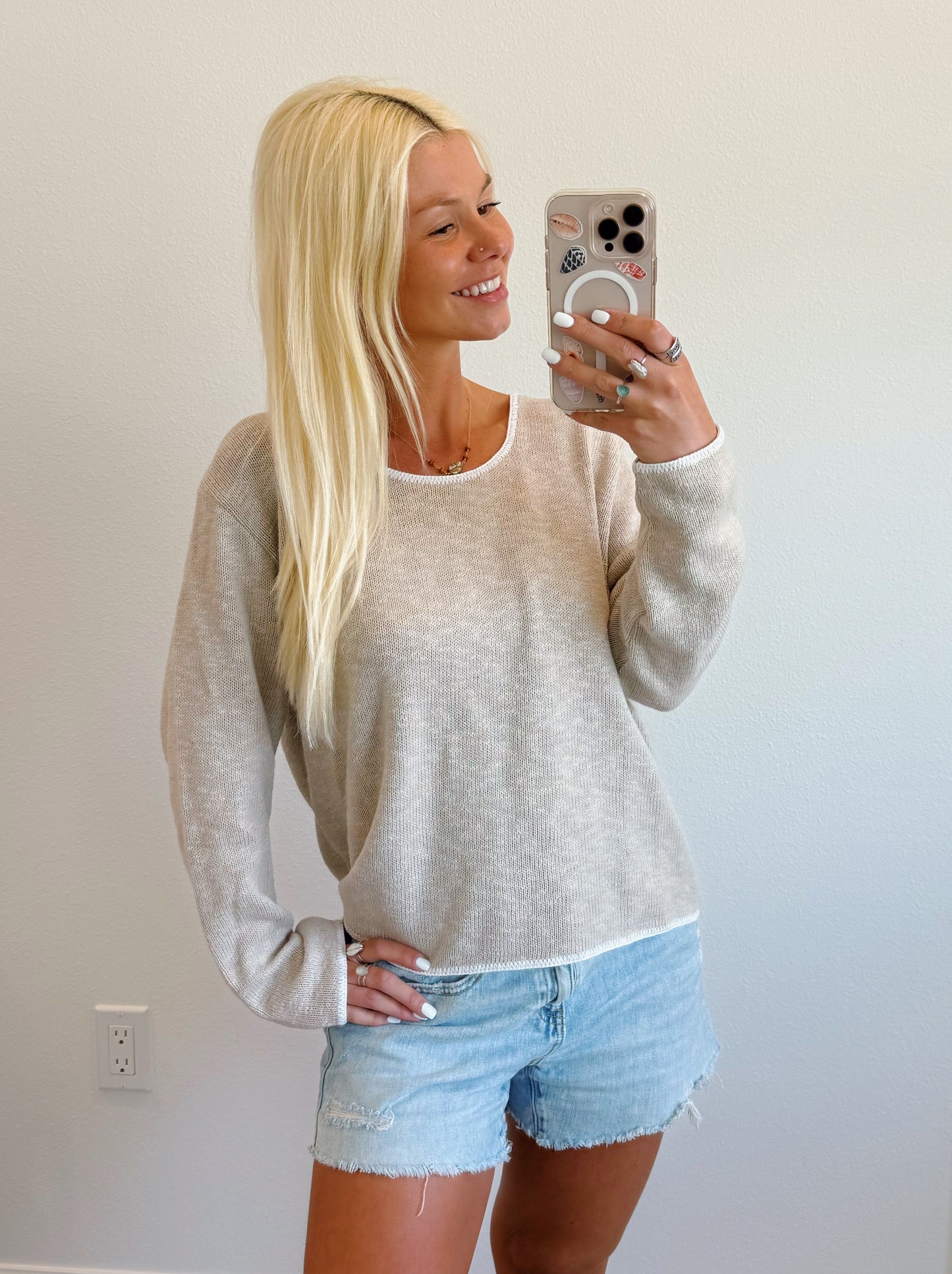 Contrast Stitch Sweater