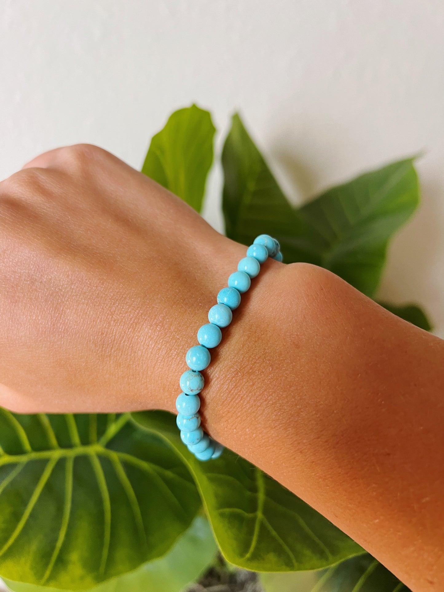 6mm Turquoise Gemstone Bracelet