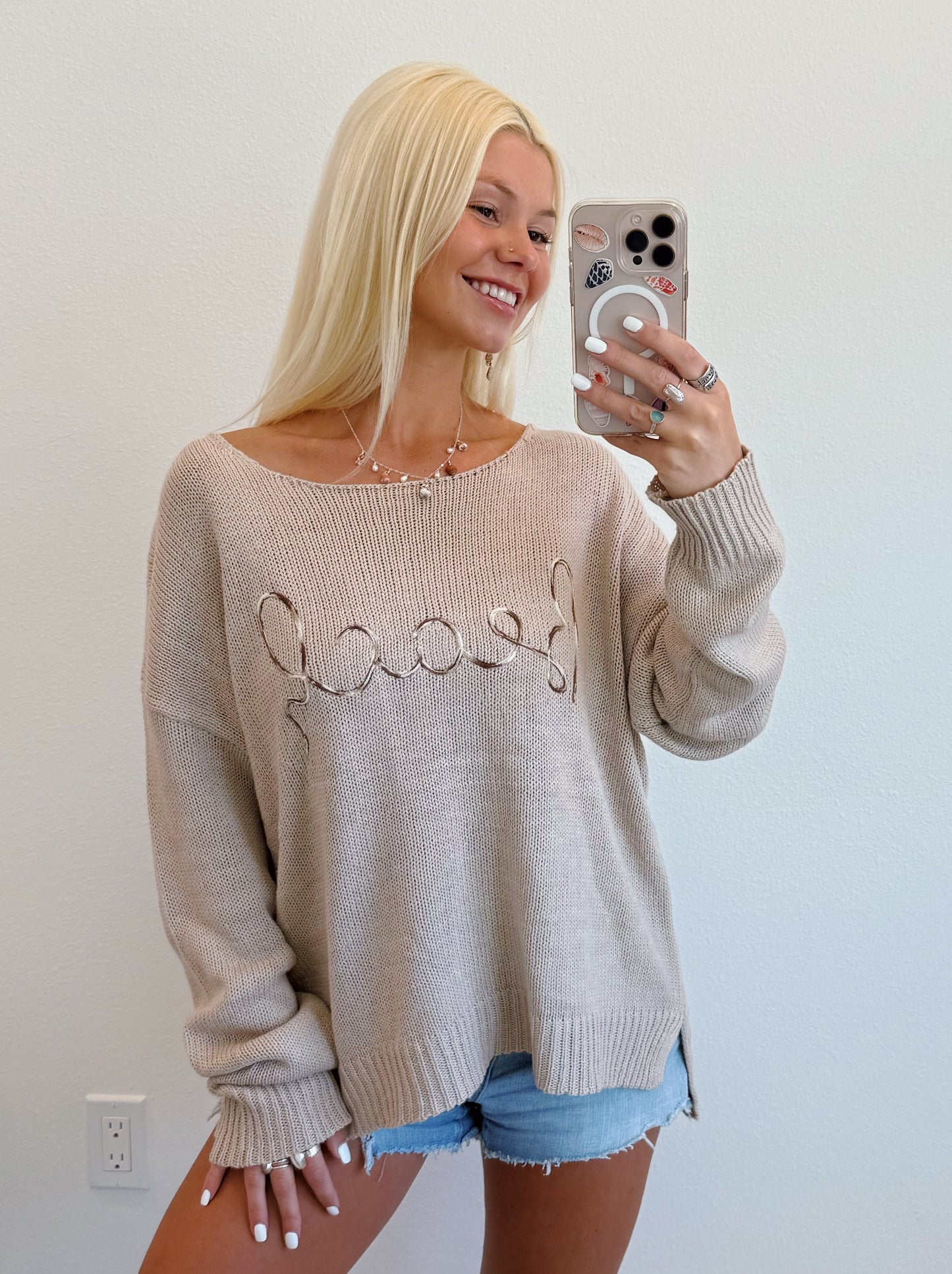 Desert Beach Lightweight Scoop Neck Sweater