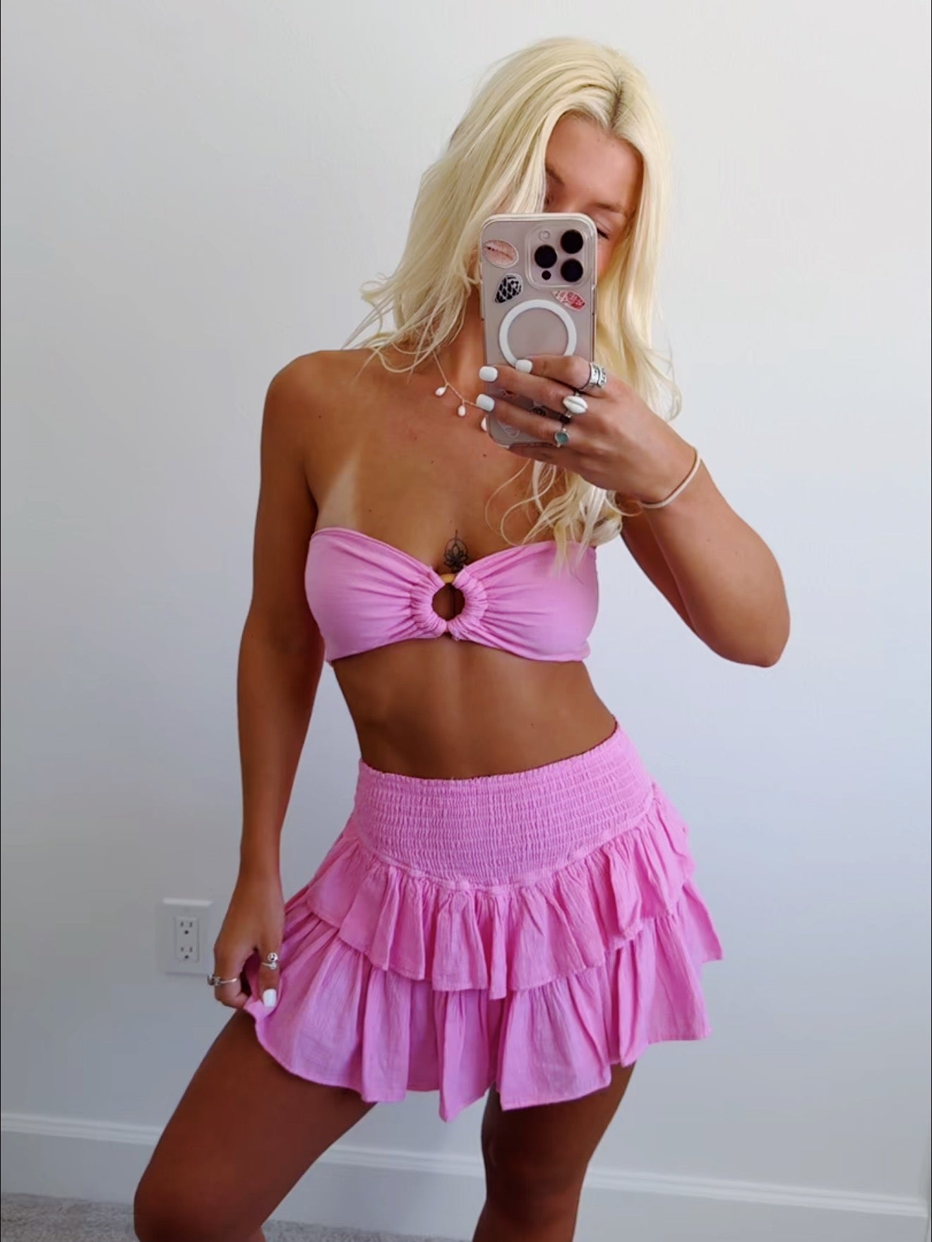 Bandeau & Ruffle Skirt Set